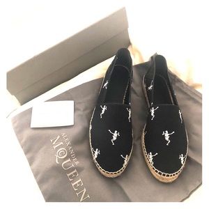 NWT ALEXANDER MCQUEEN skeleton espadrilles, sz 11